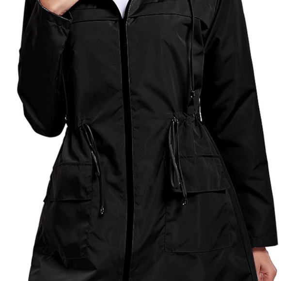 NWT Black Rain Jacket - Picture 2 of 5